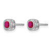Cushion Gemstone and Diamond Earrings