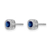 Cushion Gemstone and Diamond Earrings