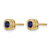 Cushion Gemstone and Diamond Earrings