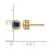 Cushion Gemstone and Diamond Earrings