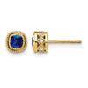 Cushion Gemstone and Diamond Earrings