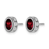 Oval Gemstone and Diamond Earrings