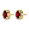 Oval Gemstone and Diamond Earrings