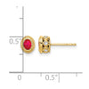 Oval Gemstone and Diamond Earrings