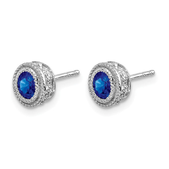 Oval Gemstone and Diamond Earrings