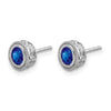Oval Gemstone and Diamond Earrings