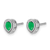 Pear Gemstone and Diamond Earrings