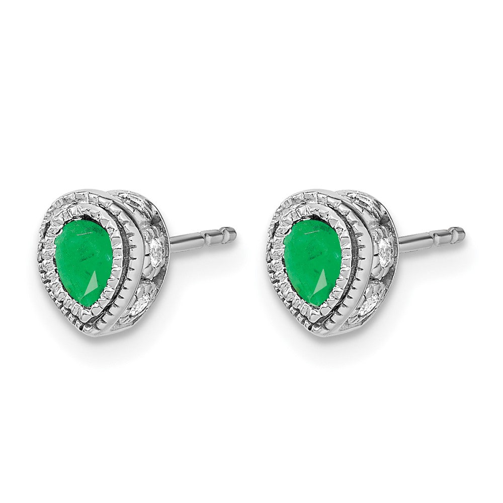 Pear Gemstone and Diamond Earrings