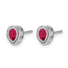 Pear Gemstone and Diamond Earrings