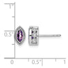 Marquise Gemstone and Diamond Earrings