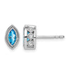 Marquise Gemstone and Diamond Earrings