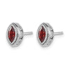 Marquise Gemstone and Diamond Earrings