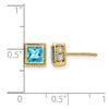 Princess Gemstone and Diamond Earrings