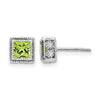Princess Gemstone and Diamond Earrings