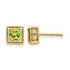 Princess Gemstone and Diamond Earrings