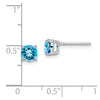 14k White Gold Round Gemstone Earrings