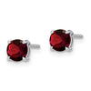 14k White Gold Round Gemstone Earrings