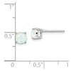 14k White Gold Round Gemstone Earrings