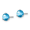 14k White Gold Round Gemstone Earrings