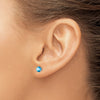 14k White Gold Round Gemstone Earrings