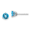 14k White Gold Round Gemstone Earrings