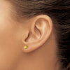 14k White Gold Round Gemstone Earrings