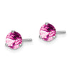 14k White Gold Round Gemstone Earrings