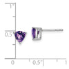 14k White Gold Trillion Gemstone Earrings