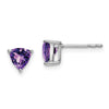14k White Gold Trillion Gemstone Earrings