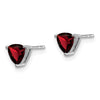 14k White Gold Trillion Gemstone Earrings