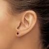 14k White Gold Trillion Gemstone Earrings