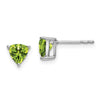 14k White Gold Trillion Gemstone Earrings