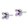 Princess Gemstone and Diamond Earrings