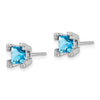 Princess Gemstone and Diamond Earrings