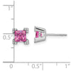 Princess Gemstone and Diamond Earrings