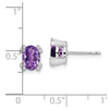 Oval Gemstone and Diamond Earrings
