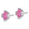 Oval Gemstone and Diamond Earrings