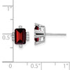 Emerald Cut Gemstone and Diamond Earrings