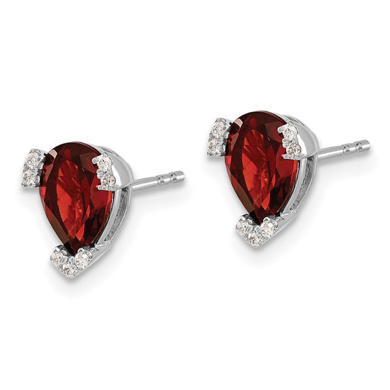 Pear Gemstone and Diamond Earrings