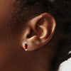 Marquise Gemstone and Diamond Earrings