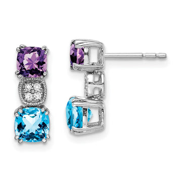 Gemstone & Diamond Earrings