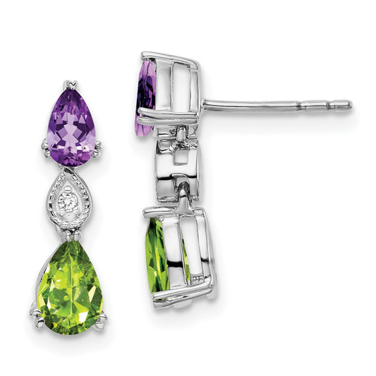 Gemstones and Diamond Earrings