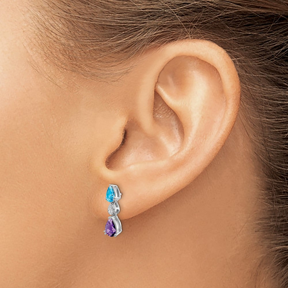 Gemstones and Diamond Earrings