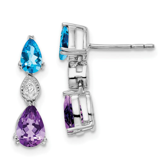 Gemstones and Diamond Earrings