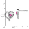 Gemstone and Diamond Heart Earrings