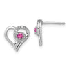 Gemstone and Diamond Heart Earrings