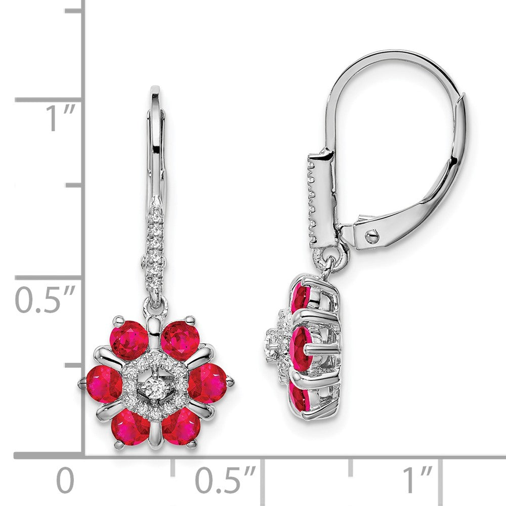 Gemstone & Diamond Leverback Earrings