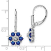 Gemstone & Diamond Leverback Earrings