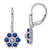 Gemstone & Diamond Leverback Earrings
