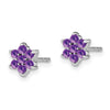Gemstone Floral Post Earrings
